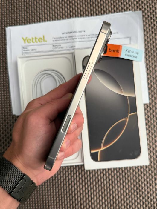 36М ГАРАНЦИЯ! iPhone 16 Pro MAX Лизинг от 30€/мес Natural Titanium КАТО НОВ 256GB