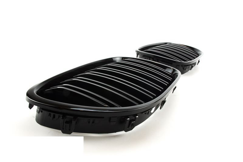 Grile duble BMW F01 F02 F04 (Hyb) FARA NIGHT VISION (negru lucios-mat)