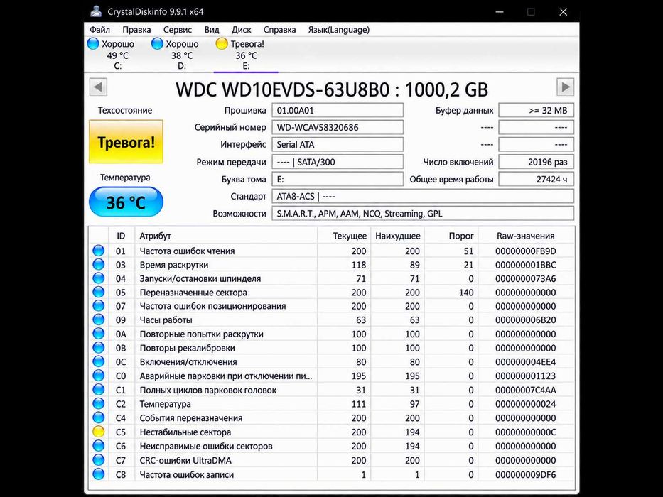 Жесткий диск HDD 1TB для компьютера