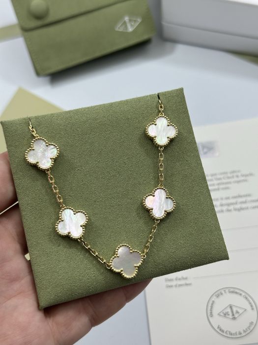 Brățară Van Cleef & Arpels 5 motifs Gold 750 White Pearl