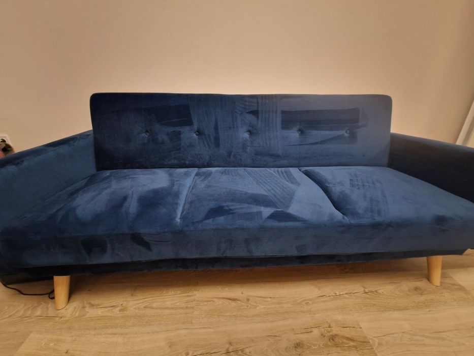 Canapea nouă culoare albastru regal