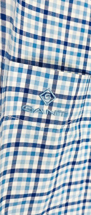 GANT Оригинална мъжка риза с къс ръкав размер XXL / 2XL   НОВА