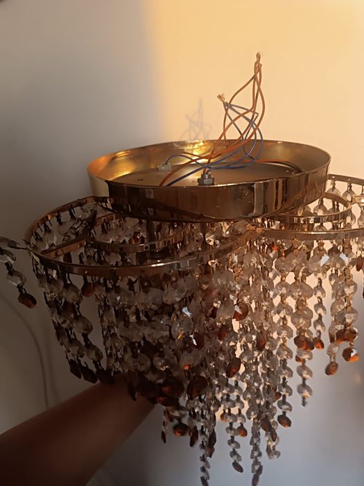 Люстра хрустальная на 3 лампы