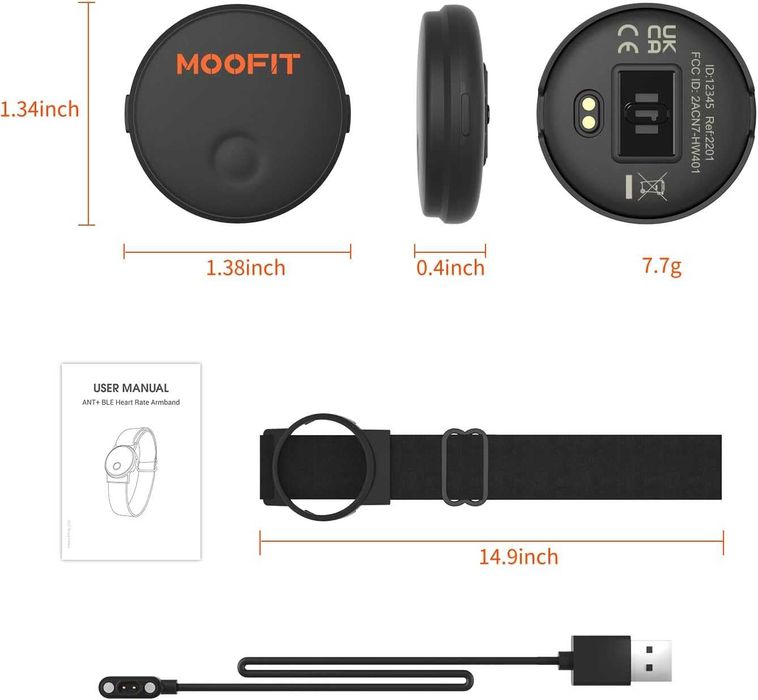 Гривна за пулсомер moofit HW401