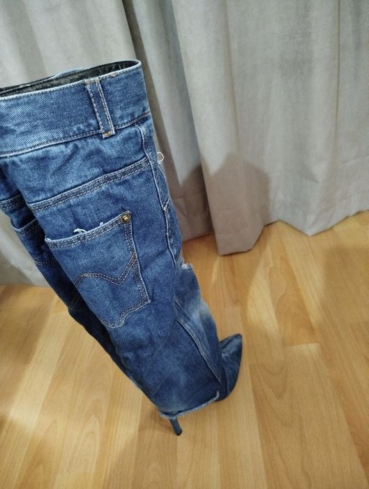 Дамски дънкови ботуши на Denim