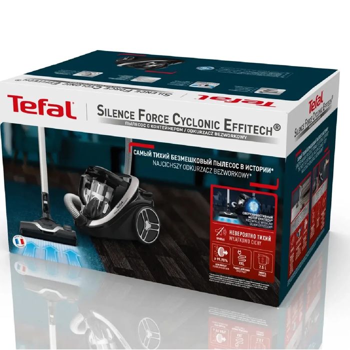 Пылесос с контейнером Tefal Silence Force Cyclonic Effitech