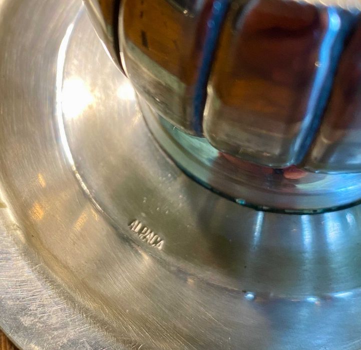 #1601# Свещник. от сплав от Алпака. Щампа. От Холандия.