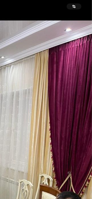 Шторы для зала. Велюровые