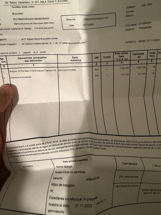 Iphone 15 pro max 512gb impecabil