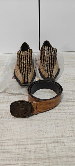 Мъжки обувки от крокодилска кожа стил "Евгени Минчев"