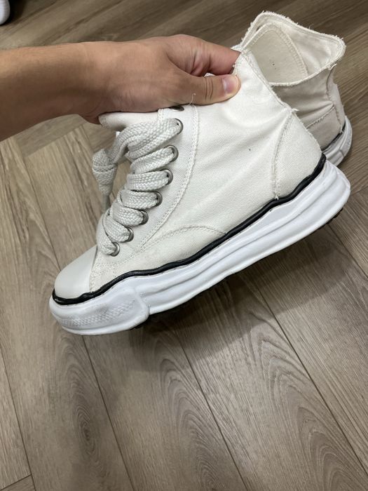 Кроссовки MMY high top молочного цвета