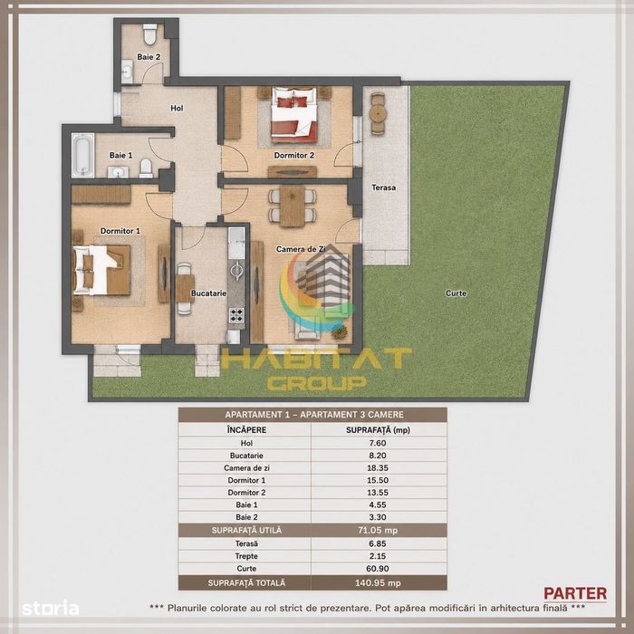 Apartament 3 camere - Gradina Proprie - Parcare Bonus