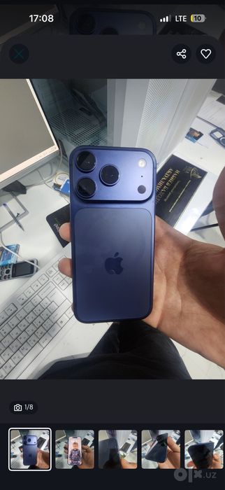Iphone 17 pro 256 gb sim+esim battariya 94% tozo ichi ochilmagan