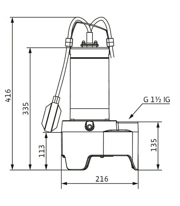 Потопяема помпа Wilo-Rexa MINI 3 V04.11/M06-523/A-5M
