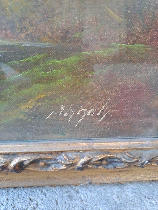 tablou pictura pe panza 60/50 cm semnat