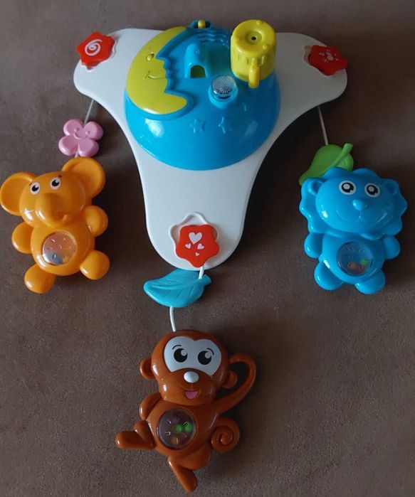 Въртележка за легло Moni, проектор, Fawn, многоцветен, 0 месеца+