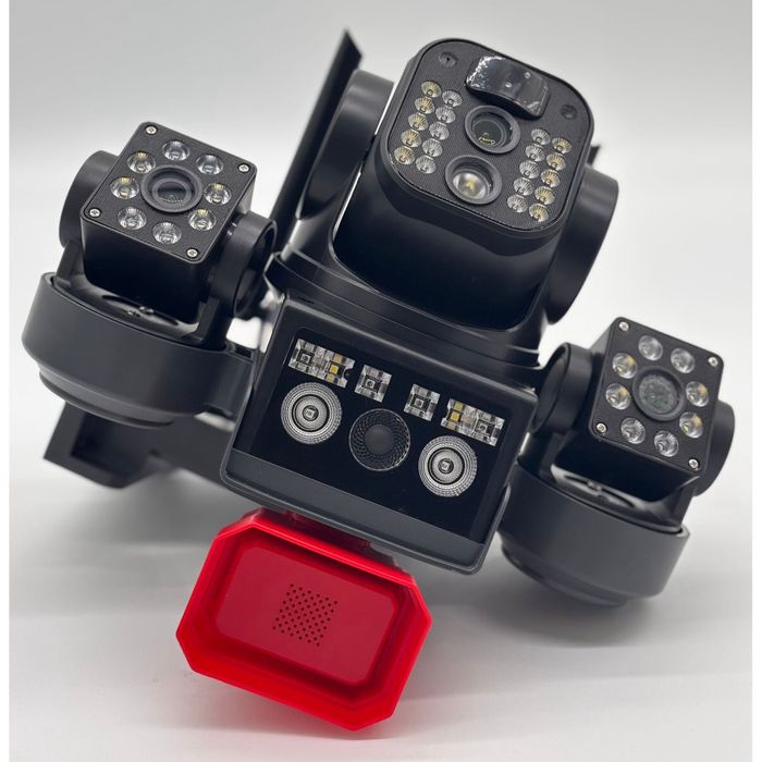 Соларна охранителна камера Sunvision 16 MP 3 обектива аларма Wi-Fi