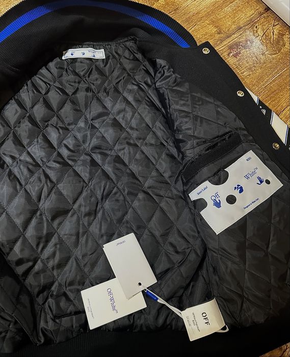 Jacheta Off White Varsity Bomber Jacket M