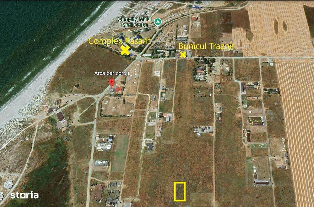 Teren Intravilan Plaja Corbu | 1.064 mp | Ideal Investiție