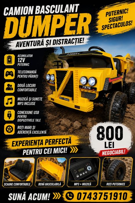 Vând  dumper electric