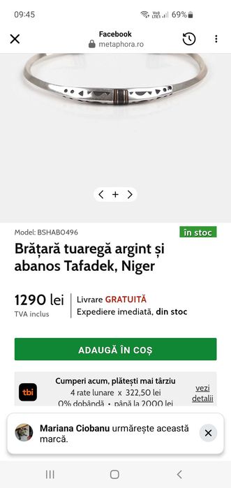 Bratara argint Metaphora Tuareg