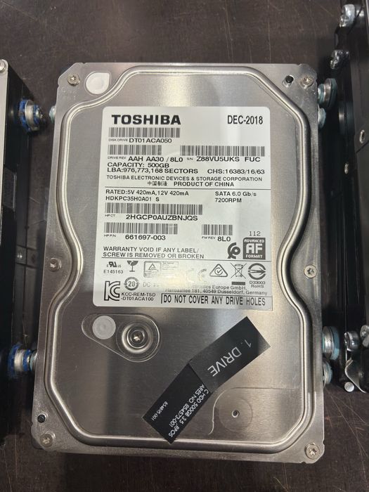 Hard disk pc 250- 500 GB