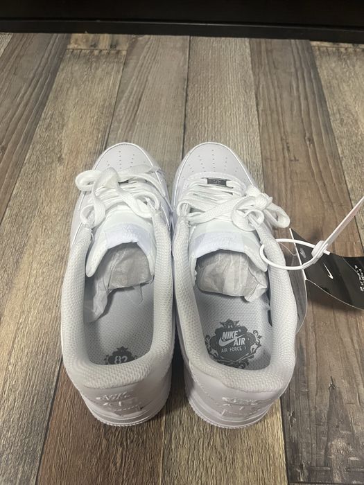 Nike Air Force 1 TRIPLE WHITE, marimea 42 (NOI)