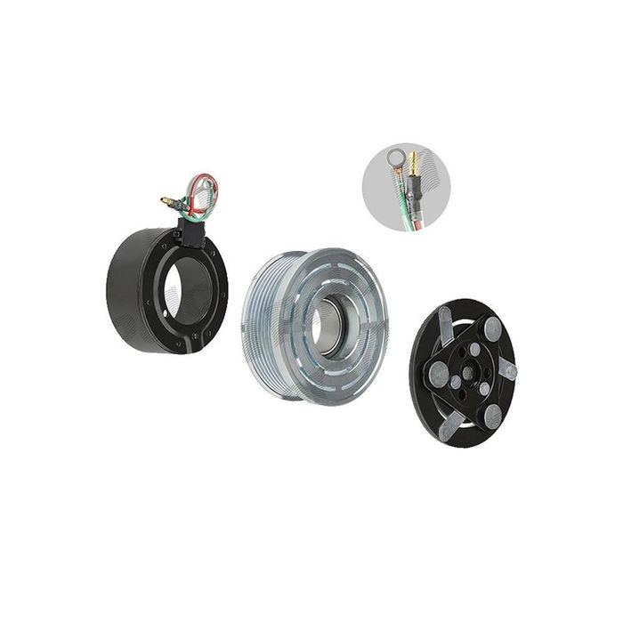 Cupla magnetica ambreiaj compresor A/C diametru 100 mm cu 7 caneluri, tip Sanden TRSE07 /TRSE09 Honda Civic 2005-2012, CR-V 2007-2012; FRV 2005-2009 motorizare 1, 8/2, 0/2, 2 iCTDI, rulment 35x52x20 mm,