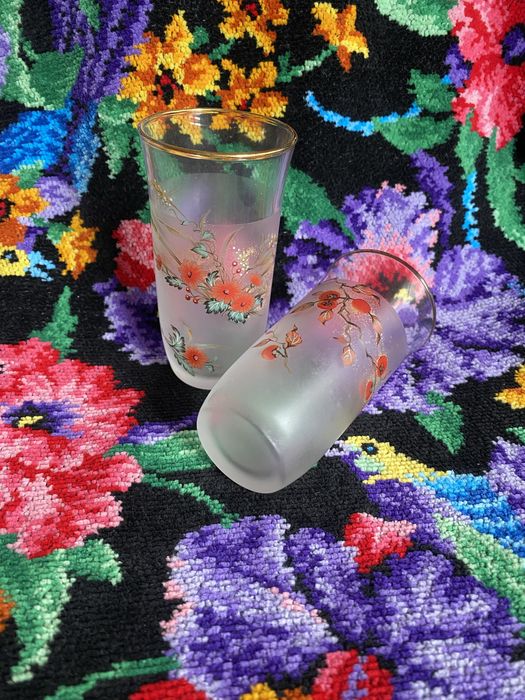 Матовые стаканы с ботаническим принтом