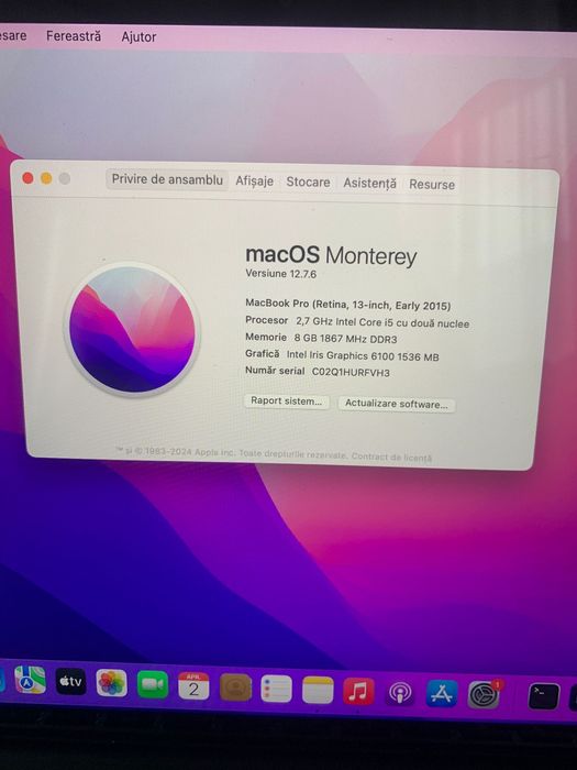 Macbook pro 2015 2 la pret de 1