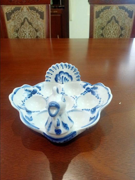 Блюдо пасхальное для яиц  Гжель