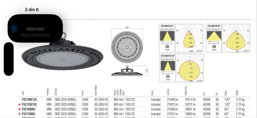Proiector, spot LED SMD ARELUX