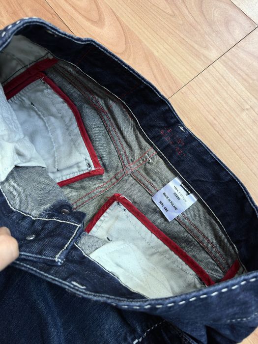 Pantaloni jeans denim pants Levis Redwire baggy white stitch dark wash