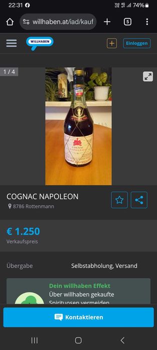 Cognac Napoleon de colecție, foarte rar!