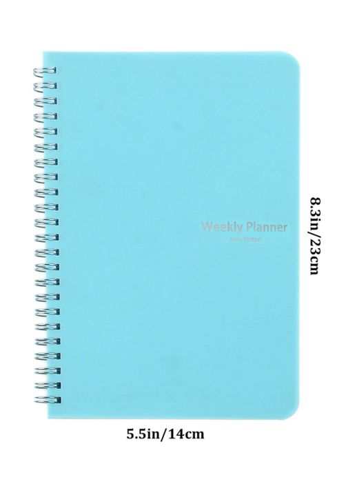 Agenda Planificator cu Spirala, pentru Organizare Saptamanala, cu Habit Tracker si To Do List, Albastru, A5