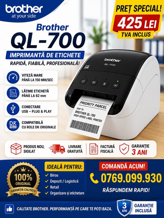 Brother QL-700 | Sigilat | Livrare gratuita