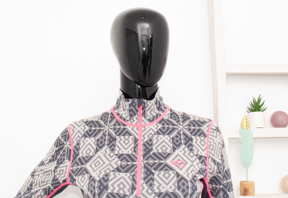 Kari Traa дамска мерино блуза с цип термо бельо 100% мериносна вълна M