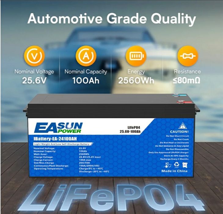Vand baterie lifepo4 Easun 24v 100ah