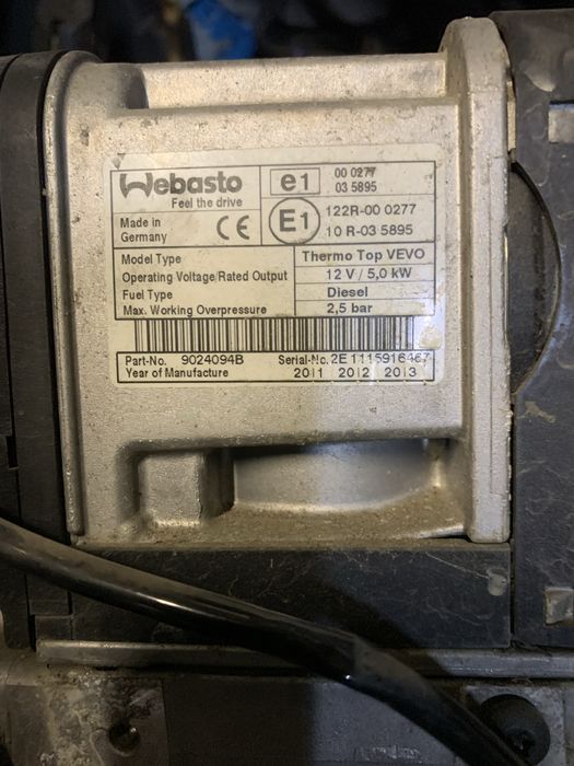 Webasto Thermo Top VEVO VW. LR
