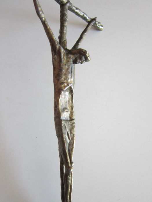 cadou rar Cruce Crucifix sculptura  Erwin Huber 1983