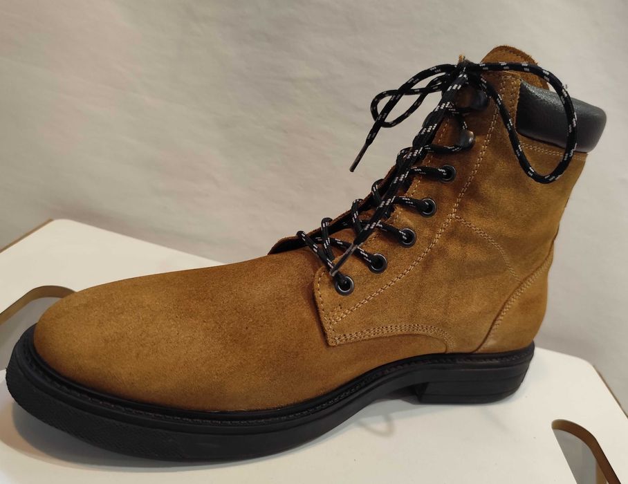 Ghete lace up 44 plain toe Tommy Hilfiger piele naturala moale