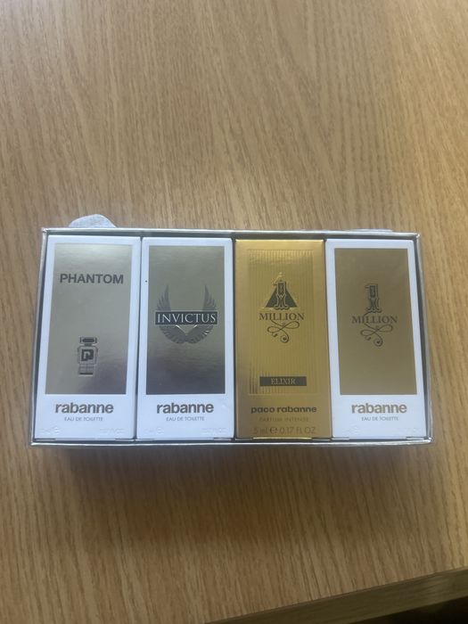 Set Rabanne Miniatures Travel Retail Exclusive 1 Million Eau de Toilette 1 Million Elixir Invictus Eau de Toilette Phantom Eau de Toilette