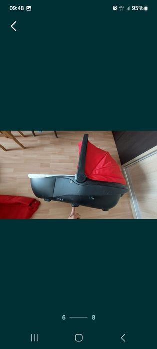 Landou Chicco căruț bebe roșu