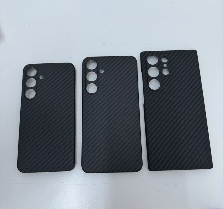 Husa Ultra Slim Kevlar Carbon Neagra - Samsung S24 S24 Plus S24 Ultra