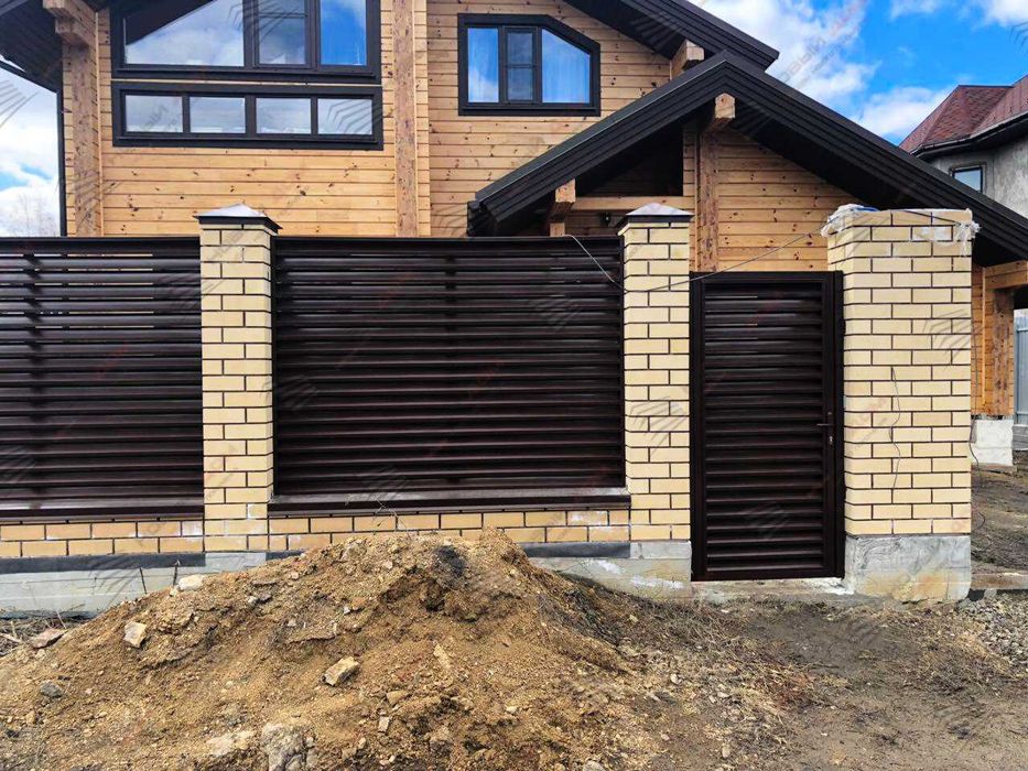 Забор жалюзи горизонтальный