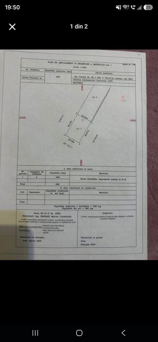 Teren 848mp comuna magurele sat varteju