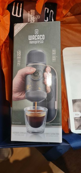 Vand WACACO Nanopresso Editie Dark Grey + prosop + Cuppino NOU
