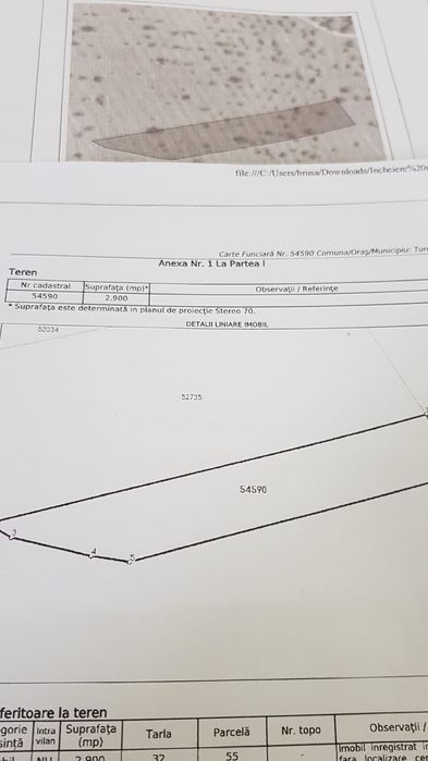 Vand teren EXTRAVILAN Comsesti com Tureni jud Cluj  15€/MP NEGOCIABIL