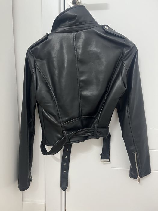 Черно кожено яке - изкуствена кожа