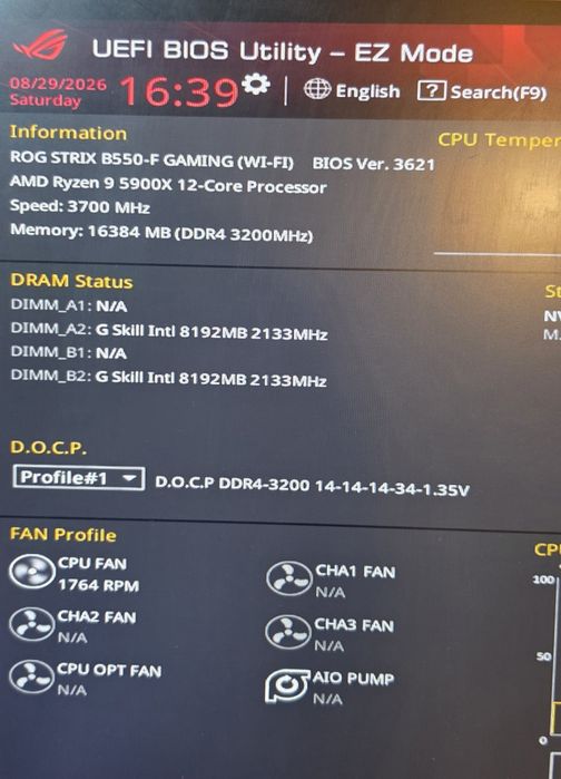 16GB RAM DDR4 3200MHz CL14 Trident Z RGB
